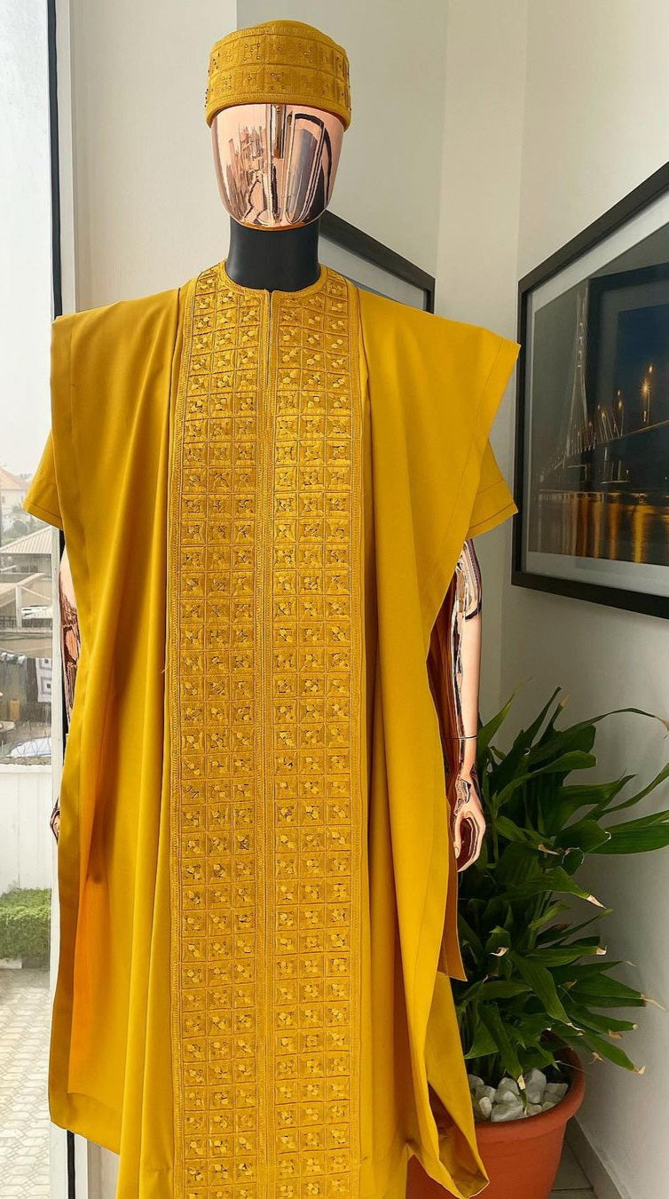 Yellow Agbada Outfit